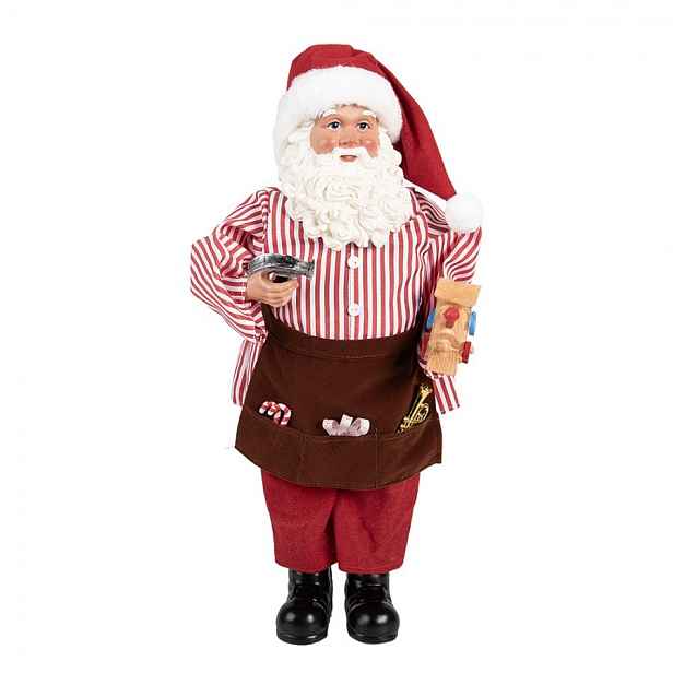 Červená vánoční dekorace figurka Santa Claus - 22*19*45 cm Clayre & Eef