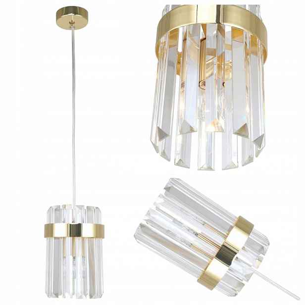 Závěsná Lampa Elegantní Vetro 1 Zlatá 1XE14 Glamour Light Prestige