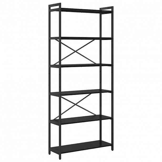 vidaXL Knihovna 80 x 30 x 189,5 cm Kompozitní dřevo Černý dub