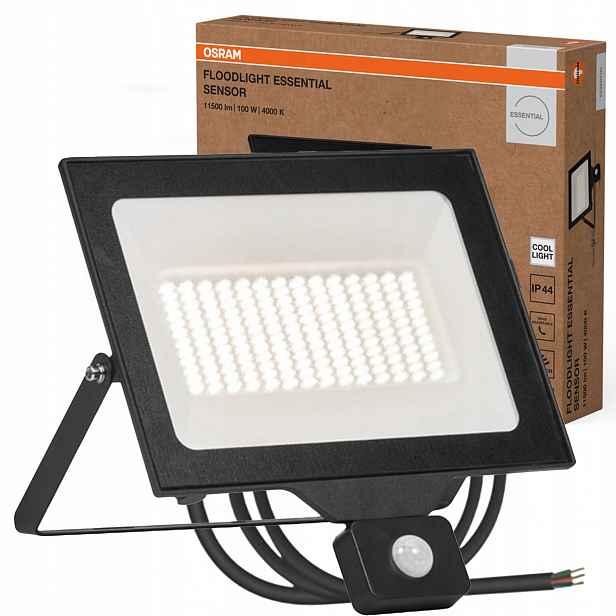 Led reflektorová lampa Led senzor pohybu 100W 10000lm 4000K IP44