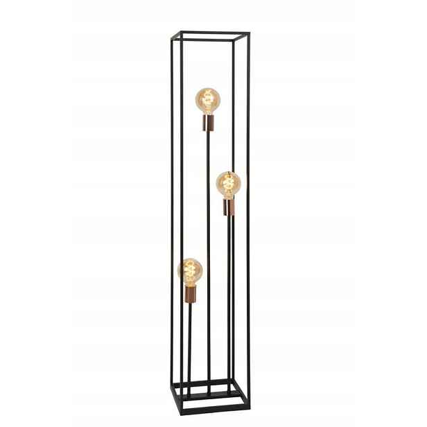Lucide Podlahová lampa Arthur E27 40W 3x Světlo černo-zlatá