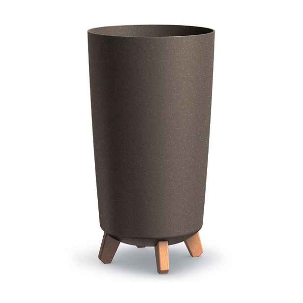 Prosperplast Vysoký květináč GRACIE TUBA SLIMECO kávový, varianta 23,9 cm