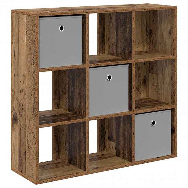 vidaXL Servírovací skříň Staré dřevo 88,5 x 29 x 84,5 cm