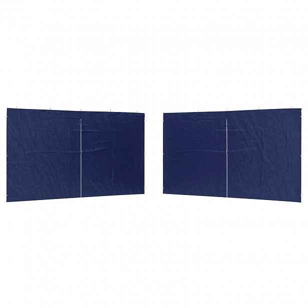vidaXL Boční stěna párty stanu 2 ks 400 x 195 cm Modrá PE a ocel