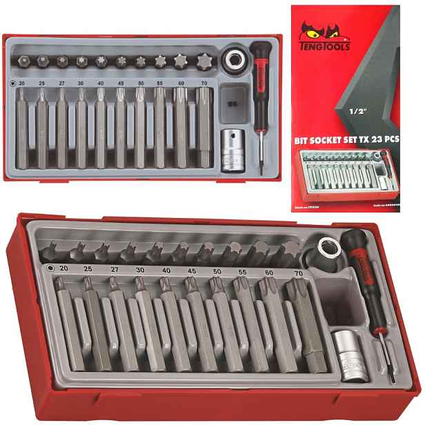 Sada nástrčných hlavic s bity Torx Tengtools TTTX23