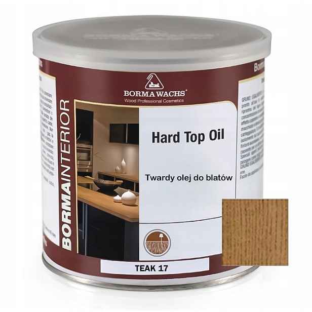 Tvrdý Olej Na Dřevěné Desky Borma Wachs Hard Top Oil Teak 750 ML