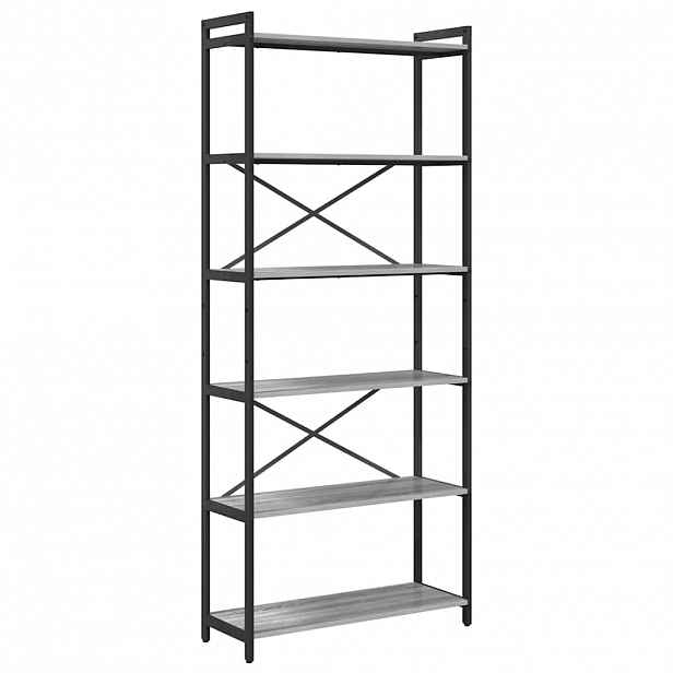 vidaXL Knihovna 80 x 30 x 189,5 cm Kompozitní dřevo Šedá sonoma