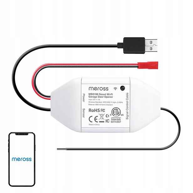 Inteligentní Garážový Spínač Meross MSG100HK S Kompl. Homekit