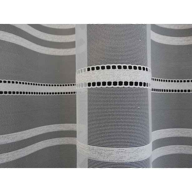 Mg Záclona 35806 Bílá stříbro 300 x 160 cm hotová s páskou M