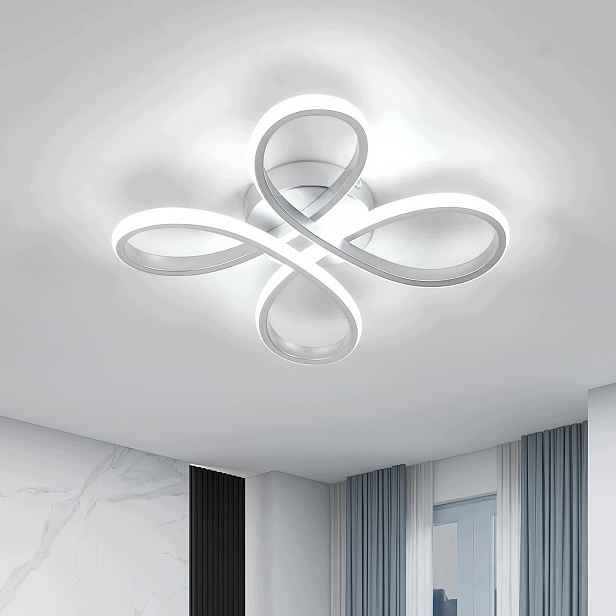 Stropní svítidlo Led závěsné stříbrné moderní do obývacího pokoje 6500K 30W