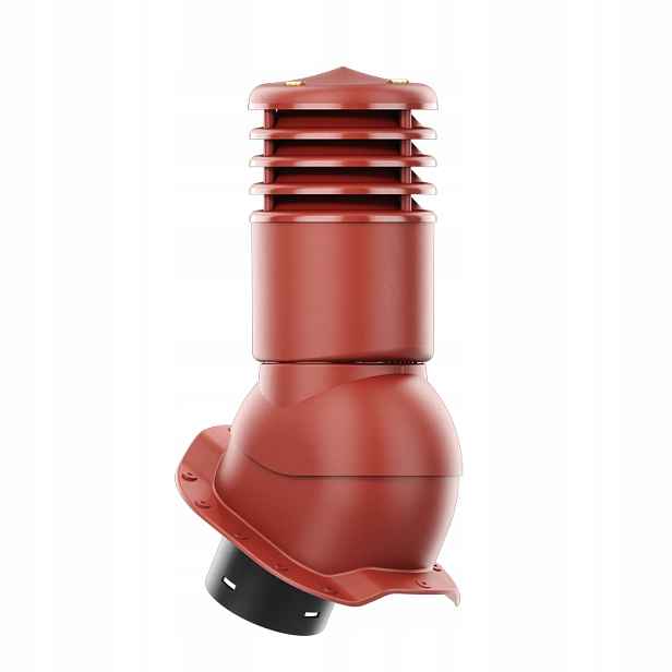 Větrací komín Smartline profil R fi 150 mm, zateplený, červený