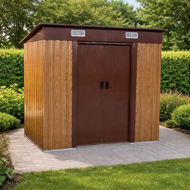 Zahradní domek BestBerg BBSH-407W / 2,8 m² / 130 x 213 x 191 cm / dekor dřeva/hnědá
