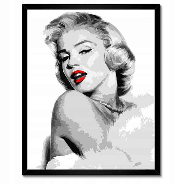 Plakáty v rámu 40x50 Marilyn červené rty