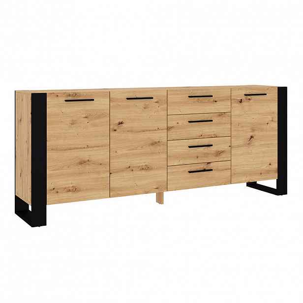 Petits-meubles SIDEBOARD Nouka Dřevo a černá