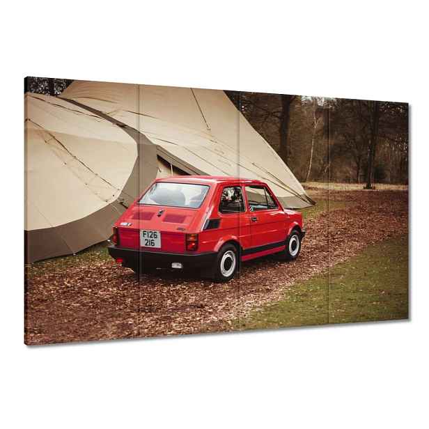Obrazy 120x80 Červený malý Fiat 126p