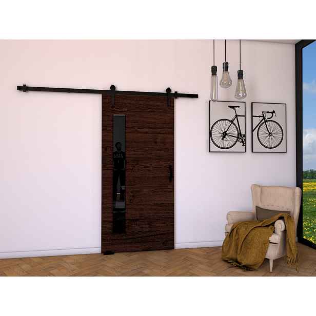 Interiérové dveře na stěnu BUSHLAND 7 - 86 cm, wenge