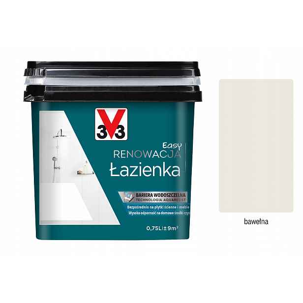 V33 Barva renovace Koupelna a dlaždice 0,75L Bavlna satén