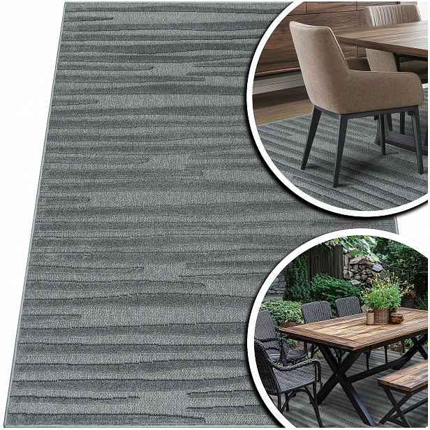Venkovní Koberec Na Terasu Šedý Koberec Do Kuchyně Na Balkon Medúza 160x230