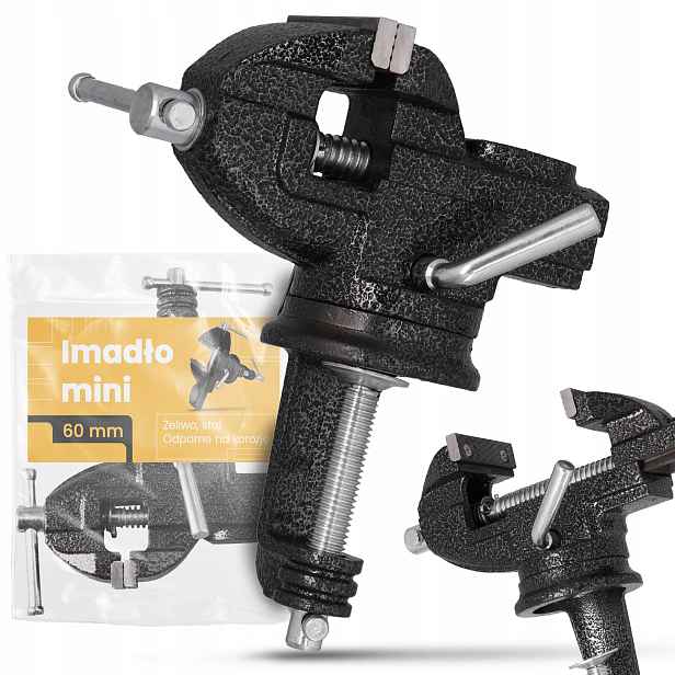 Mini Imadło 60 mm Svorka Modelářské Otočné Stolové Malé Litinové