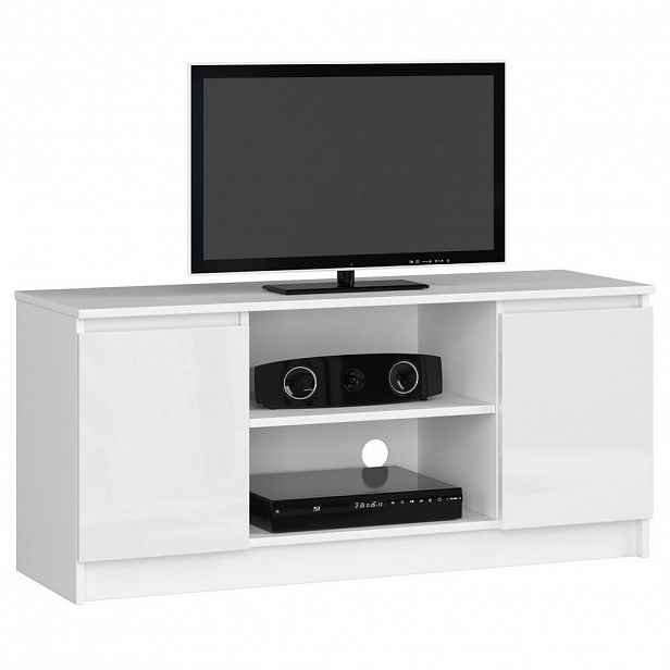 RAUMHIRSCH FURNITURE NÍZKÁ SKŘÍŇ Bílá, bílý lesk 55/120/40