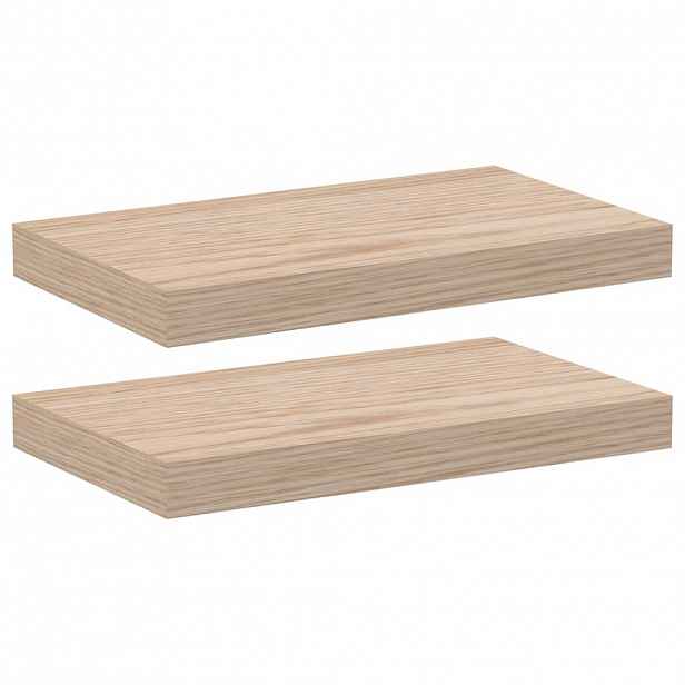 vidaXL Plovoucí police 2 ks 40 x 23,5 x 4 cm kompozitní dřevo