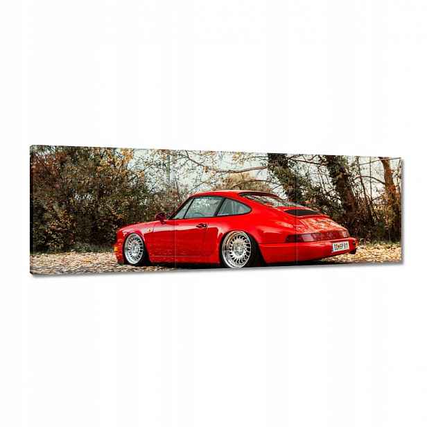 Obrazy 120x40 Červené Porsche Auto
