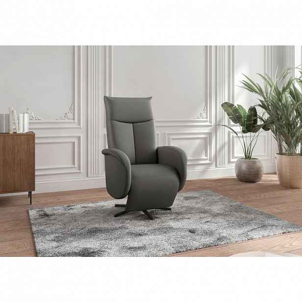 Sit & More RELAXAČNÍ KŘESLO, kůže, antracitová