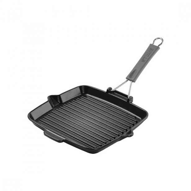 Grilovací pánev čtvercová, 24 cm, litina, Black - Staub