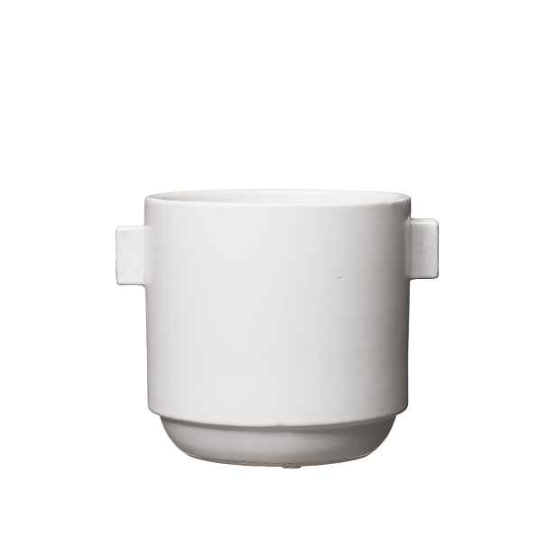 Kameninový květináč výška 14 cm Wikholm Form RACHEL - bílý
