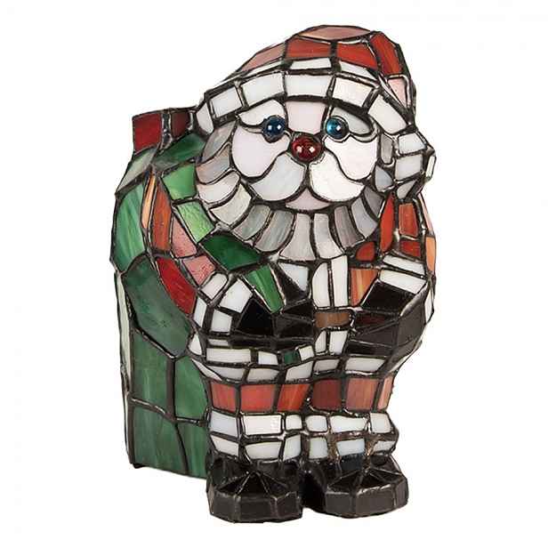 Stolní Tiffany lampa Santa Claus - 17*11*22 cm / E14/max. 1x25W Clayre & Eef