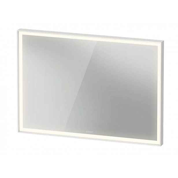 Duravit L-Cube - Zrcadlo s LED osvětlením, 100x67 cm, dotykový senzor, matná bílá LC7382018180100