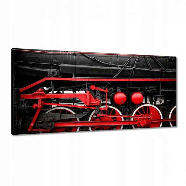Obrazy 120x60 Červená hnací kola