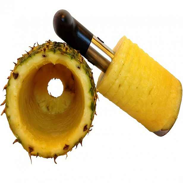TEMU Nerezový kráječ ovoce s nastavitelným čepelem - Ergonomická rukojeť pro ananas, meloun, mango - Odolný kuchyňský nástroj pro domácí, hotelové,