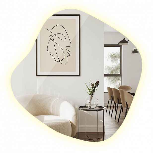TULUP ZRCADLO Designové 67x67,6 cm LED 4000K neutrální světlo