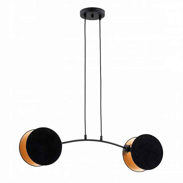 Závěsná lampa Neli černo zlatá 2 světelné body Zwis stropní E27