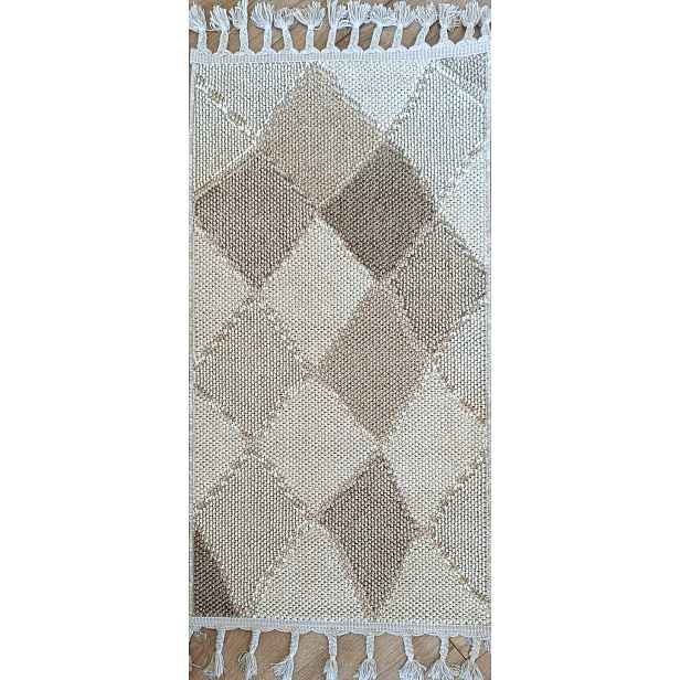 Koberec smyčkový 80x150 cm plochý, vnější strana plochá, boho