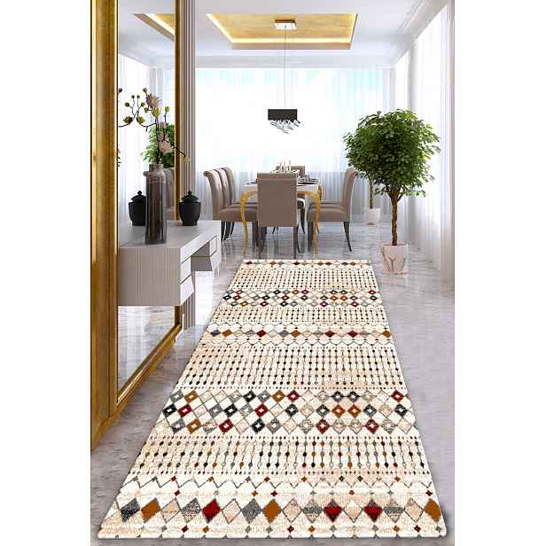 Conceptum Hypnose Koberec Flecha 80x200 cm béžový/vícebarevný