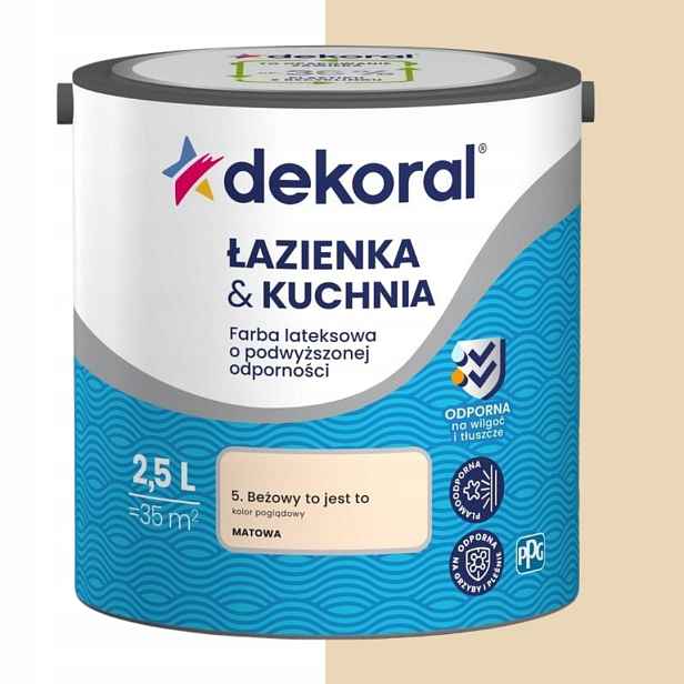 Dekoral Barva Latexová Koupelna & Kuchyň 2,5L Béžová To Je