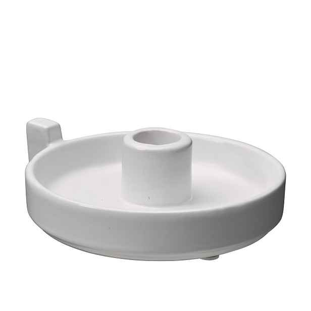 Kameninový svícen průměr 12 cm Wikholm Form RACHEL - bílý