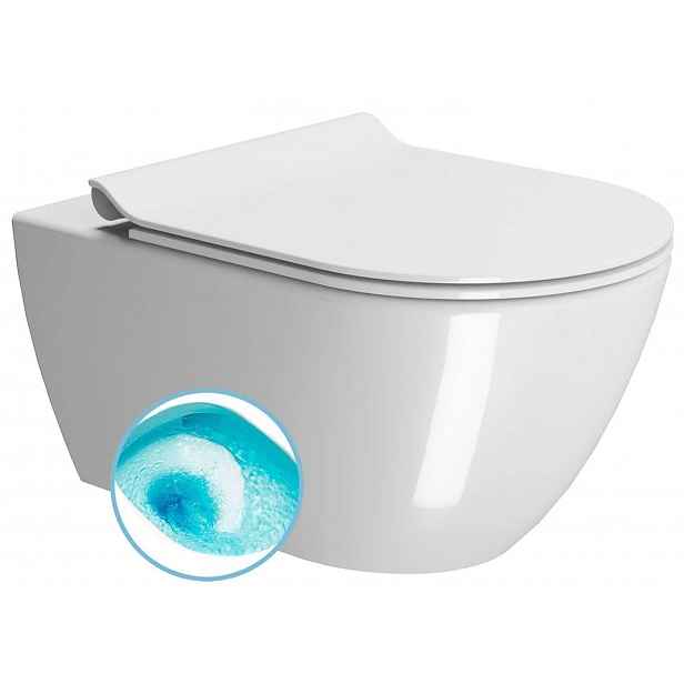 Sapho GSI Pura - Závěsné WC, splachování Swirlflush, Extraglaze, bílá 881511