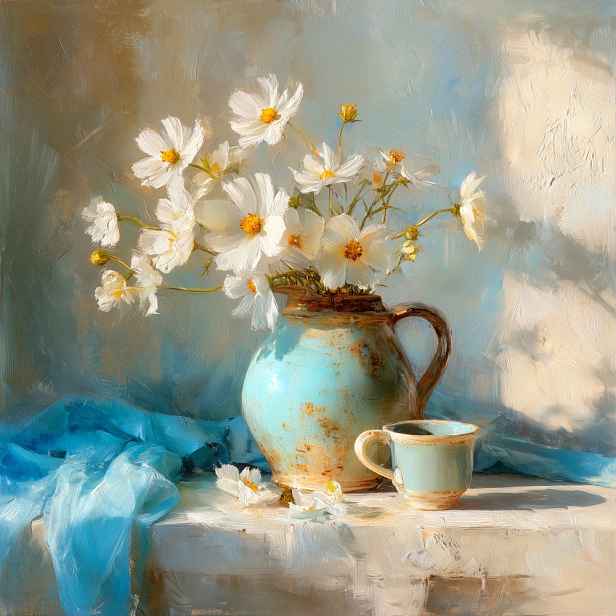 Tištěný obraz s rámem 60x60 cm Anemone – Styler