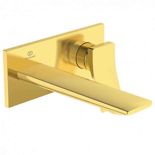 Ideal Standard Conca Tap - Umyvadlová baterie pod omítku, výtok 18 cm, Brushed Gold A7371A2