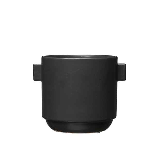 Kameninový květináč výška 14 cm Wikholm Form RACHEL - černý