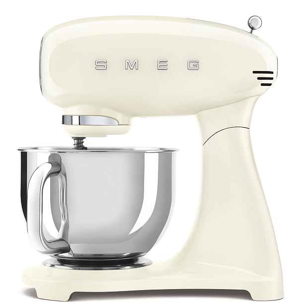 Smeg SMEG 50's Retro Style kuchyňský robot s nerezovou mísou 4,8l, SMF05, 1000W, krémová SMF05CREU