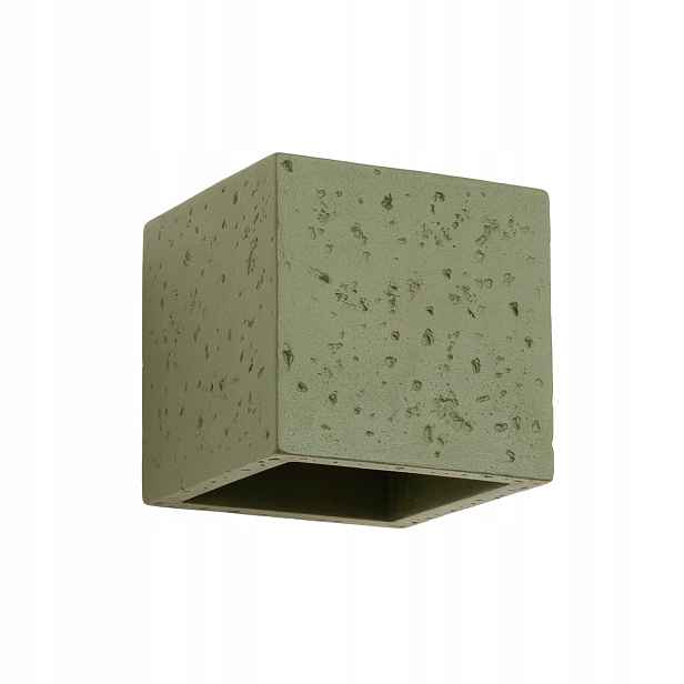 Sollux Lighting Nástěnné svítidlo G9 8W Betonová zelená olivová lampa Quad IP20