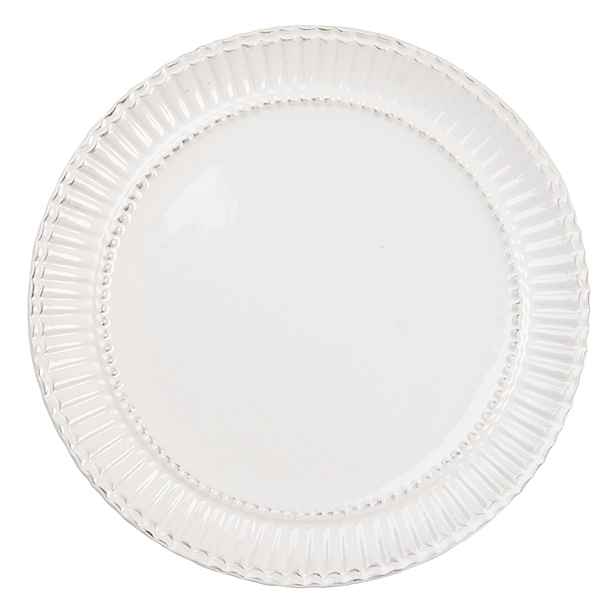 Dezertní krémový talíř Pure Line - Ø 21*2 cm Clayre & Eef
