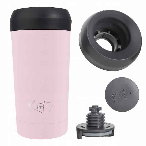 Termohrnek Termoska Nerezová Ocel na kávu Čaj Růžový 360 ml Root7