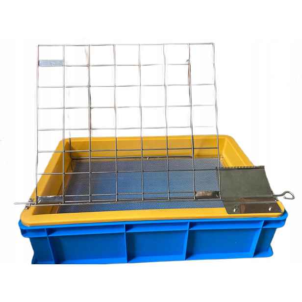 Vanička na odvíčkování plastová 600x400x140 vložka s kyselinovzdornou síťkou