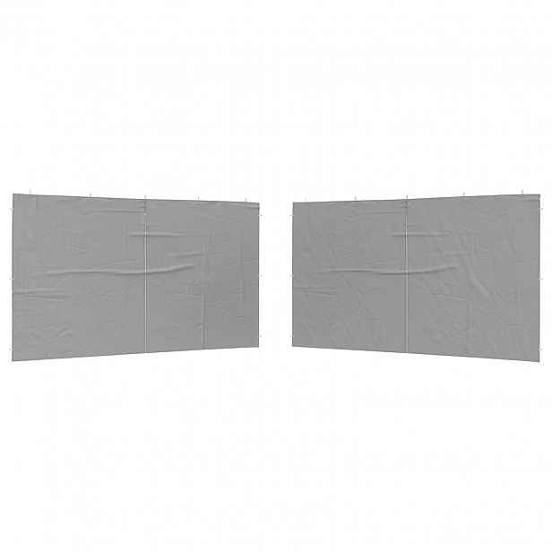 vidaXL Boční stěna párty stanu 2 ks 400 x 195 cm Světle šedá PE a ocel