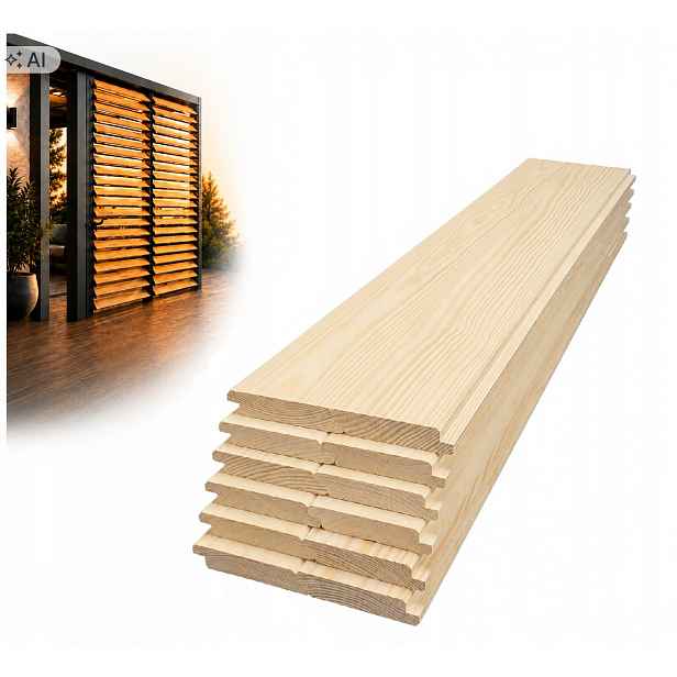 Borovicové desky Dutka pro pohyblivé mechanismy žaluzií 120 cm x 12 Ks
